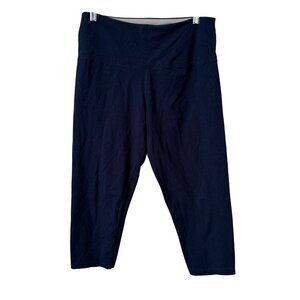 Suavé Capri Leggings Medium Navy Blue Tummy Control Cotton & Spandex Blend